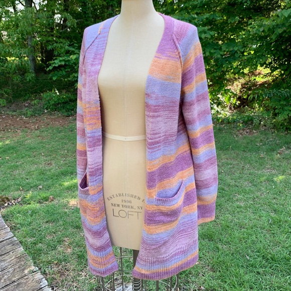 🧶Sherbet & Lavender Knit Cardigan🧶 - Picture 7 of 16